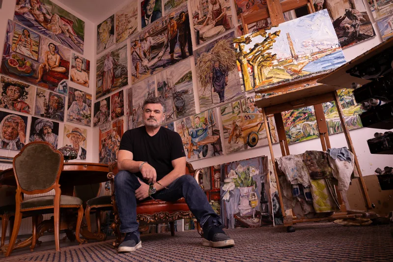 Portrait of the painter in his studio