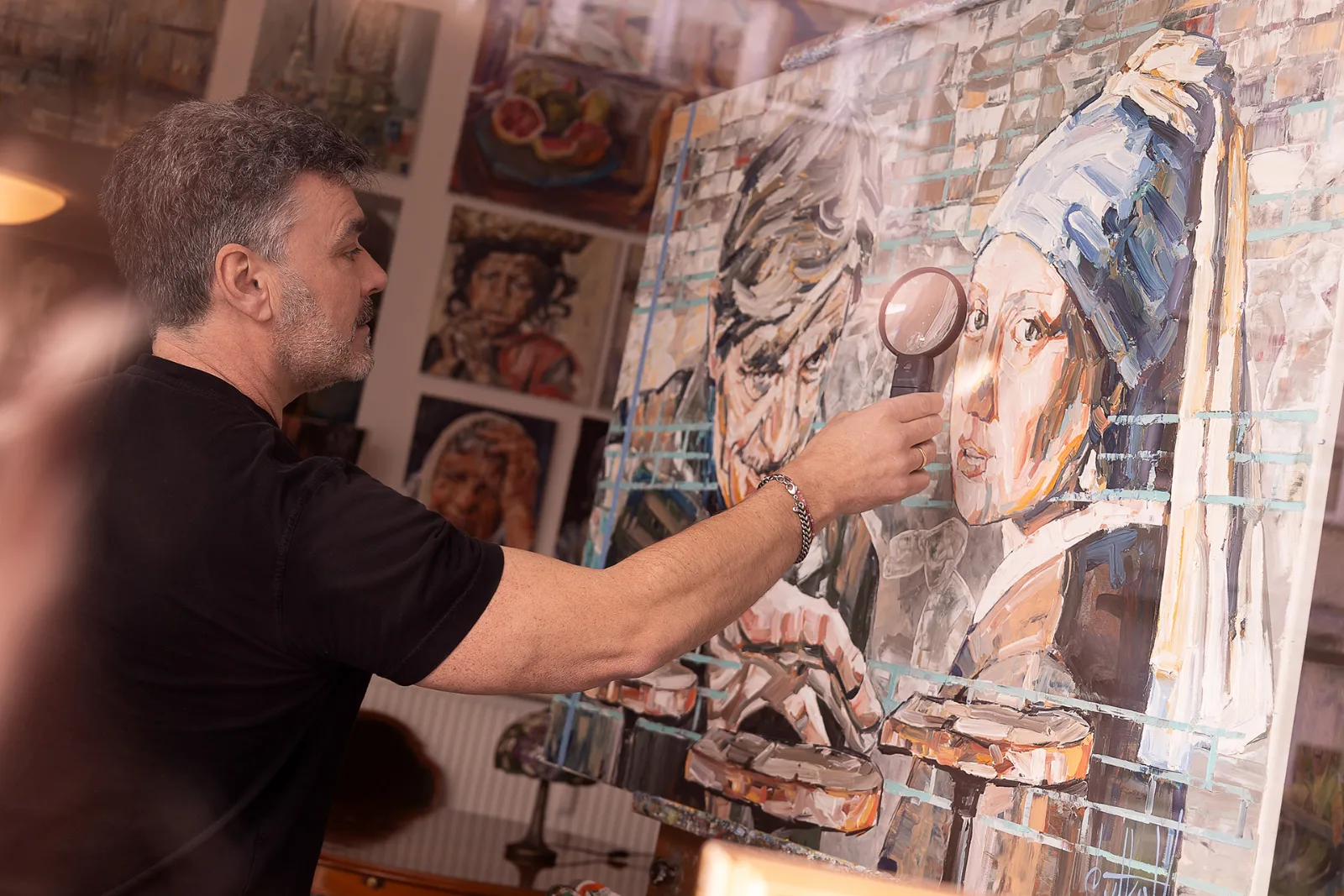 Portrait of the painter in his studio