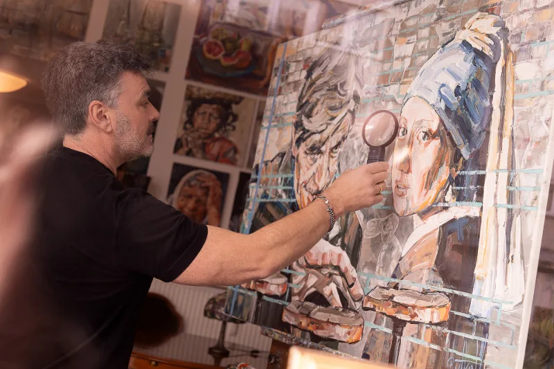 Portrait of the painter in his studio