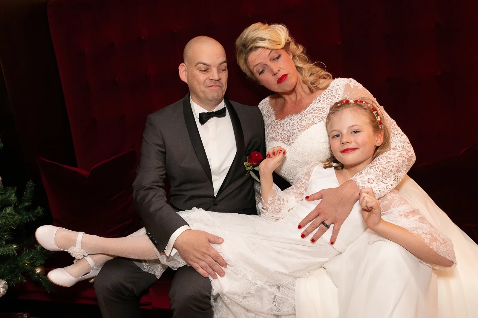 A moment from the preparations with the flower girls